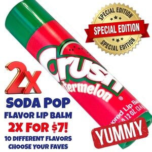 Authentic 2X CRUSH WATERMELON Flavored Lip Softening Balm